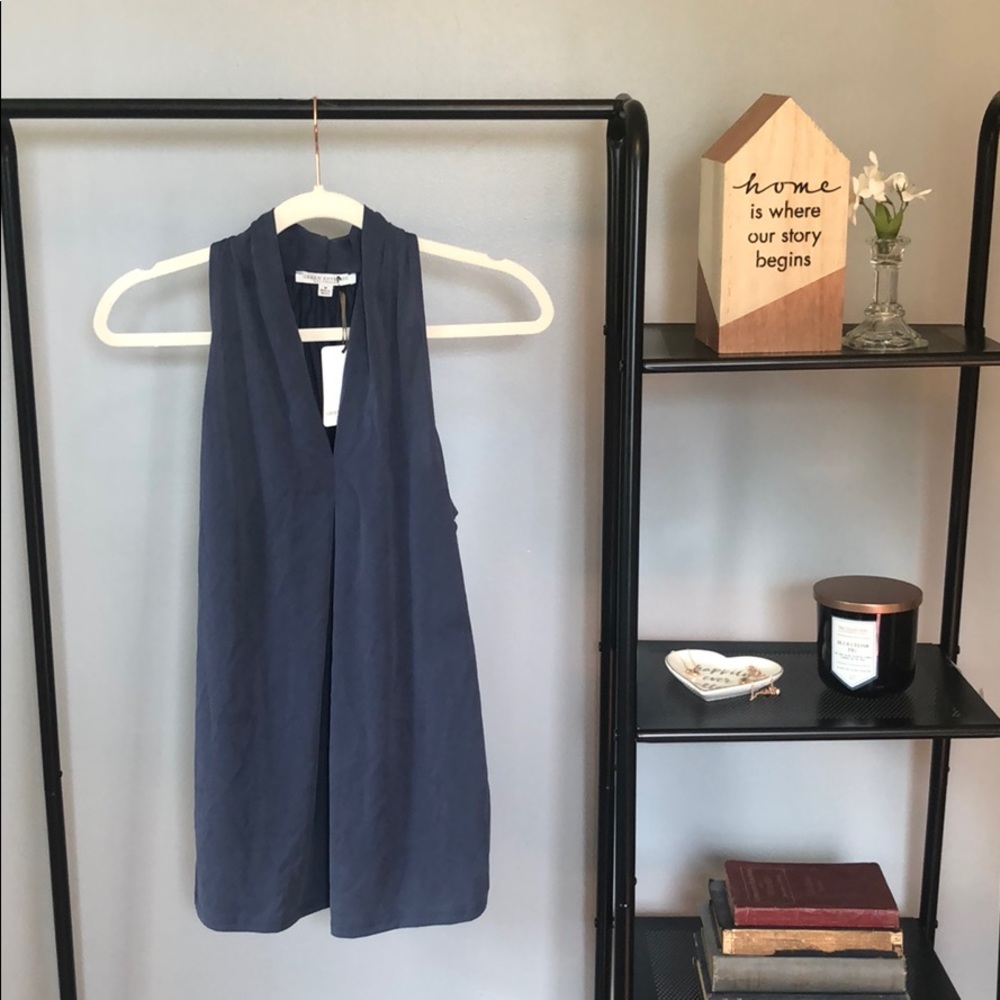 Green Envelope | Navy Blue Tank
